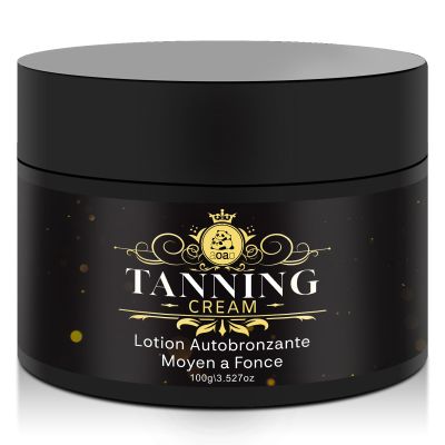 Tanning Cream Lotion-Non-Greasy, Water-Resistant with Glycerin and Coconut Oil | Vitamin A & E for Moisture & Hydration Best Gradual Tanner for Men and Women, Streak-Free Fake Tan,3.527oz