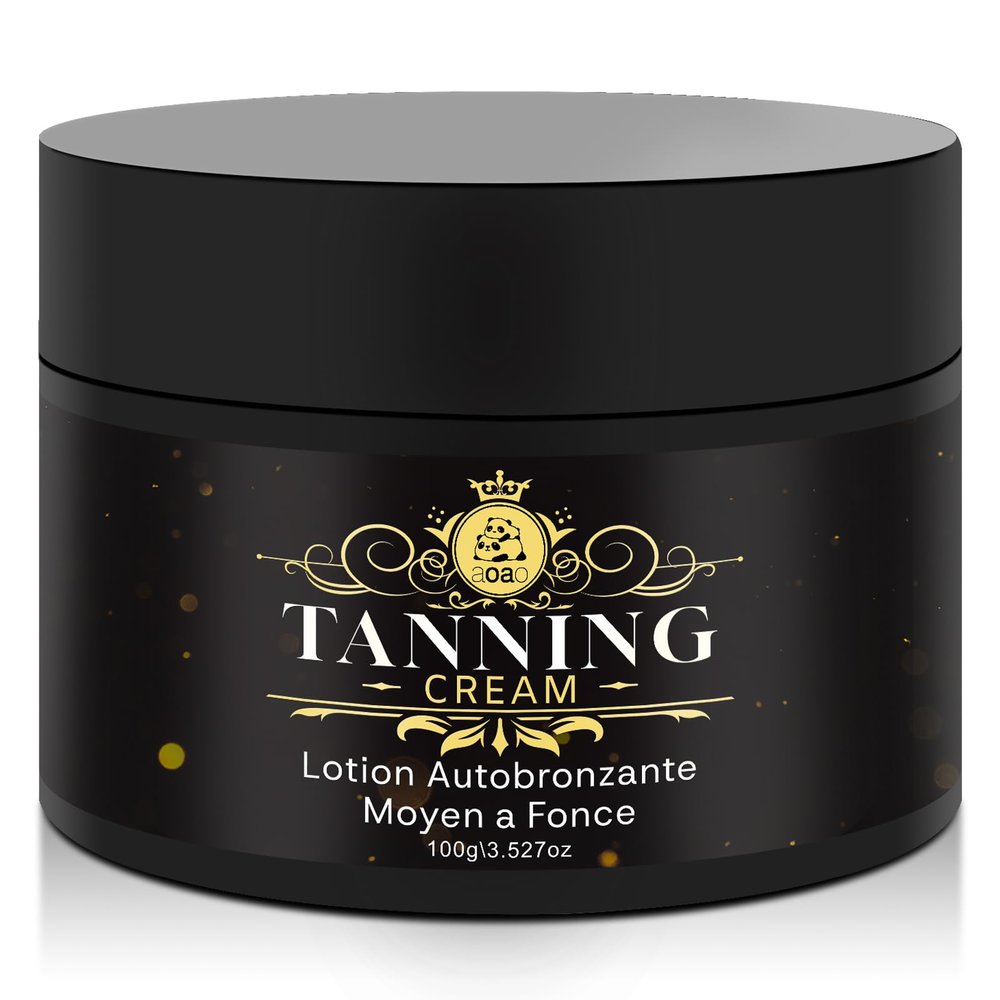 Tanning Cream Lotion-Non-Greasy, Water-Resistant with Glycerin and Coconut Oil | Vitamin A & E for Moisture & Hydration Best Gradual Tanner for Men and Women, Streak-Free Fake Tan,3.527oz