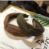 Pure Color Fabric Headband Fashion Hair Accessories Women's Cross-Knotted Washing Face Hairband Boutique Cute Hair Hoop Headwear(Gray) view 4