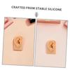 Didiseaon Flexible Soft Silicone Right Ear Model for Piercing Practice and Jewelry Display Realistic Fake Ear for Skill Building and Professional Training view 3