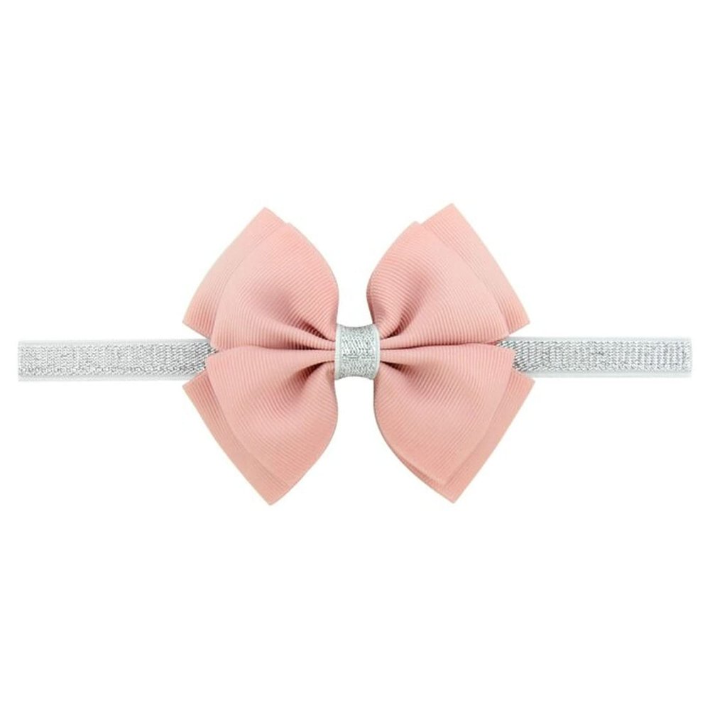 1Piece 20Color Hair Bow Flower Headband Silver Ribbon Hair Band Handmade DIY Hair Accessories(16)
