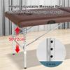Portable Folding Massage Table with Adjustable Height, PU Leather Spa Lash Salon Bed with Pillow, Cover & Carry Bag view 3