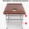 Portable Folding Massage Table with Adjustable Height, PU Leather Spa Lash Salon Bed with Pillow, Cover & Carry Bag view 4