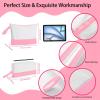 20 Pcs Canvas Makeup Bag with Bottom, 12oz Cotton Cosmetic Bag Set Bulk Multi-Purpose DIY Heat Transfer Makeup Bags with Black Zipper for Bridesmaid Makeup Bag Travel Toiletry Pouch Storage, Pink view 2