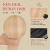 Rich Choices Real Human Hair Clip In Extensions-6 Pcs Single Clip Design-Invisible Clip in Extensions for Thin Hair-Hairpieces for Women/Men-18 Inches #18P613 Ash Blonde Highlighted Bleach Blonde view 4