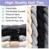 12 Pack Hair Ties for Men, Men's Hair Ties Long Hairs No-Crease & Strong Hold Bracelet Bands for Thick Hairs, Durable & Damage-Free Design, Roman Style view 4
