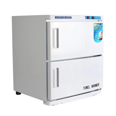 Large Double Door Towel Warmer with 30L Capacity Multi-Functional Stainless Steel Cabinet for Manicure, Spa, Hair Salon, Beauty, Barber Tools & Equipment