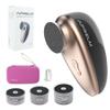 AprElm-E5 Rechargeable Electric Foot Callus Remover with 3-Sizes 120Pcs Sandpapers, Professional 1000RPM Electric Foot File with Organizer, Pedicure Tools Gifts for Women Men (Black-Gold) view 1