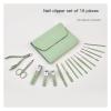 16-Piece Nail Clipper Set Stainless Steel Nail Clippers Tool kit Home Manicure Nail Art Dead Skin Removal Tool(Purple) view 2