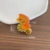 3PCS Mini Sea Horse Claw Clips,Sea Horse Bangs Hair Clips,Animal Shape Hair Claw Clips,Acetate Hair Clips for Girls,Small Sides Claw Barrettes for Women (Sea Horse) view 2