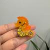 3PCS Mini Sea Horse Claw Clips,Sea Horse Bangs Hair Clips,Animal Shape Hair Claw Clips,Acetate Hair Clips for Girls,Small Sides Claw Barrettes for Women (Sea Horse) view 4