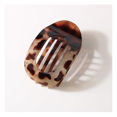12 Pcs Flat Claw Clips for Women - 3.74 Inch Solid Color Hair Clips Accessories, Ideal for Thick & Thin Hair - Stylish Ellipse & Pointed-nose Designs (Light Brown)