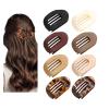 12 Pcs Flat Claw Clips for Women - 3.74 Inch Solid Color Hair Clips Accessories, Ideal for Thick & Thin Hair - Stylish Ellipse & Pointed-nose Designs (Milk White) view 2