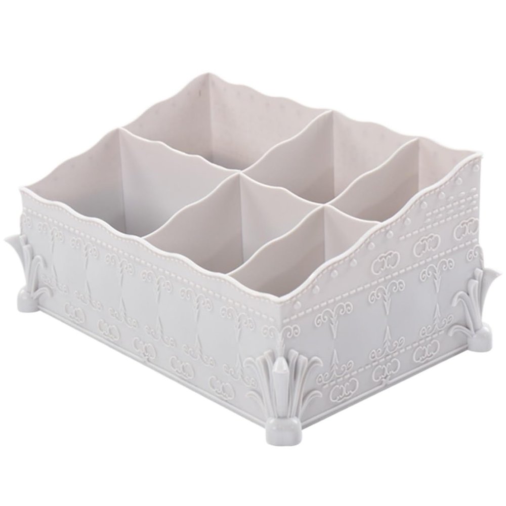 DRMEE Skincare Organizers, Plastic Storage Box Dressing Table Cosmetic Storage Box Makeup Orangize for Decor Counter(G)