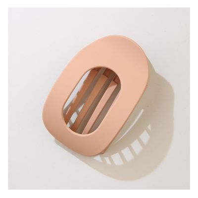 12 Pcs Flat Claw Clips for Women - 3.74 Inch Solid Color Hair Clips Accessories, Ideal for Thick & Thin Hair - Stylish Ellipse & Pointed-nose Designs (Pink)