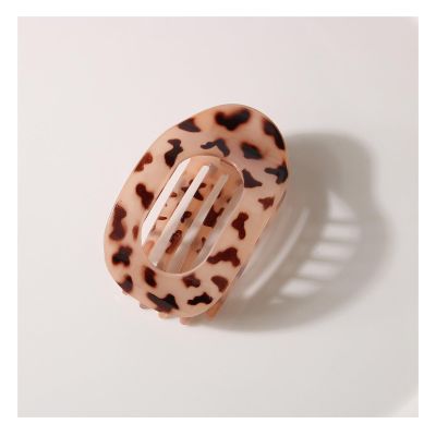 12 Pcs Flat Claw Clips for Women - 3.74 Inch Solid Color Hair Clips Accessories, Ideal for Thick & Thin Hair - Stylish Ellipse & Pointed-nose Designs (Light Pink Brown)
