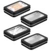 MBAIYO 4Pcs Cotton Swab Holder for Travel, Portable Floss Picks Case with Dustproof Lid Refillable Floss Pick Dispenser Travel Flosses Picks Case with Dustproof Lid for Cotton Swabs Hair Ties (Black) view 1