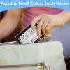 MBAIYO 4Pcs Cotton Swab Holder for Travel, Portable Floss Picks Case with Dustproof Lid Refillable Floss Pick Dispenser Travel Flosses Picks Case with Dustproof Lid for Cotton Swabs Hair Ties (Black) view 4
