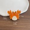 3PCS Mini Crab Claw Clips,Crab Bangs Hair Clips,Animal Shape Hair Claw Clips,Acetate Hair Clips for Girls,Small Sides Claw Barrettes for Women (Crab) view 2