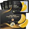 AURAE 24K Gold Under Eye Patches (30 Pairs) - For Dark Circles & Puffiness - Hydrating Eye Mask for a Revitalized Look view 1