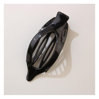 12 Pcs Flat Claw Clips for Women - 3.74 Inch Solid Color Hair Clips Accessories, Ideal for Thick & Thin Hair - Stylish Ellipse & Pointed-nose Designs (Black2)