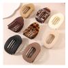 12 Pcs Flat Claw Clips for Women - 3.74 Inch Solid Color Hair Clips Accessories, Ideal for Thick & Thin Hair - Stylish Ellipse & Pointed-nose Designs (Black2) view 4