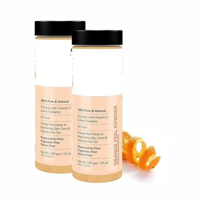 Orange Peel Powder for Face, Pure and Natural Face Pack 100 gm (Combo Pack of 2)