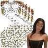 10Pcs Leopard Stickers - Cheetah Face Sticker - Cheetah Tattoos for Halloween Leopard Makeup - Halloween Face Stickers Cosplay view 1