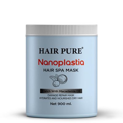 Hair Pure Nanoplastia Hair SPA Mask | Deep Nourishment & Smoothing Treatment | Professional-Grade Hydration, Frizz Control, and Hair Repair for All Hair Types | Restores Shine & Healthy Hair, 900ml
