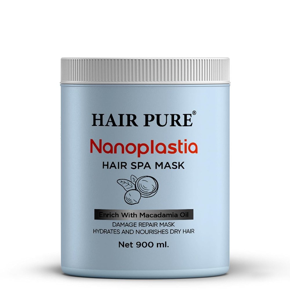 Hair Pure Nanoplastia Hair SPA Mask | Deep Nourishment & Smoothing Treatment | Professional-Grade Hydration, Frizz Control, and Hair Repair for All Hair Types | Restores Shine & Healthy Hair, 900ml