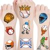 100 Sheets Baseball & Softball Temporary Tattoos, Sport Themed Fake Tattoos for Kids Adults, Waterproof Temporary Tattoo Stickers for Party Sports Events Fans Gifts view 1