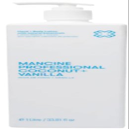 Bee Line Industries Mancine Hand Body & Post Waxing Lotion: Coconut & Vanilla 33.31fl oz