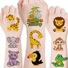 100Sheets Cartoon animal Temporary Tattoos Birthday Themed Party Supplies Decoration Favors Cute animal Sticker for Kids Boys Home Activity Class Prizes Carnival Christmas Rewards view 1