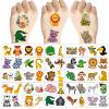 100Sheets Cartoon animal Temporary Tattoos Birthday Themed Party Supplies Decoration Favors Cute animal Sticker for Kids Boys Home Activity Class Prizes Carnival Christmas Rewards view 2