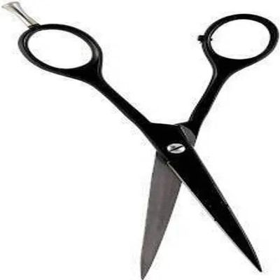 Professional Black Hair and Moustache Scissors  Stainless Steel, Precise Cutting, for Home and Salon Use