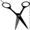 Professional Black Hair and Moustache Scissors  Stainless Steel, Precise Cutting, for Home and Salon Use view 1