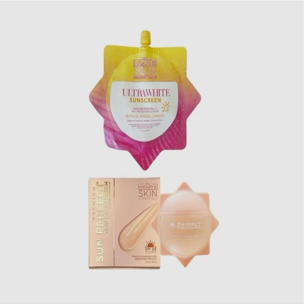 Hikari Skin Essentials Ultra Fresh & Premium Sun Perfect Tinted Sunscreen - 50ml each-BUNDLE