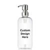 Artanis Home Clear Custom Refillable Shampoo, Body Wash, Conditioner Bottle, Personalized Hand Soap Dispenser for Vacation Properties, PET Plastic Bottle with Pump, Waterproof Label, 16 oz Single view 1