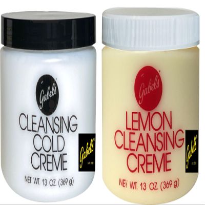 Gabels Old School Skin Cleansing Cold Creme (White) and Lemon Skin Cleansing Creme (Yellow) Each 13oz. (Oil Base) Authentic Manufacturer Direct has Protection Seal Logo in Black Label.