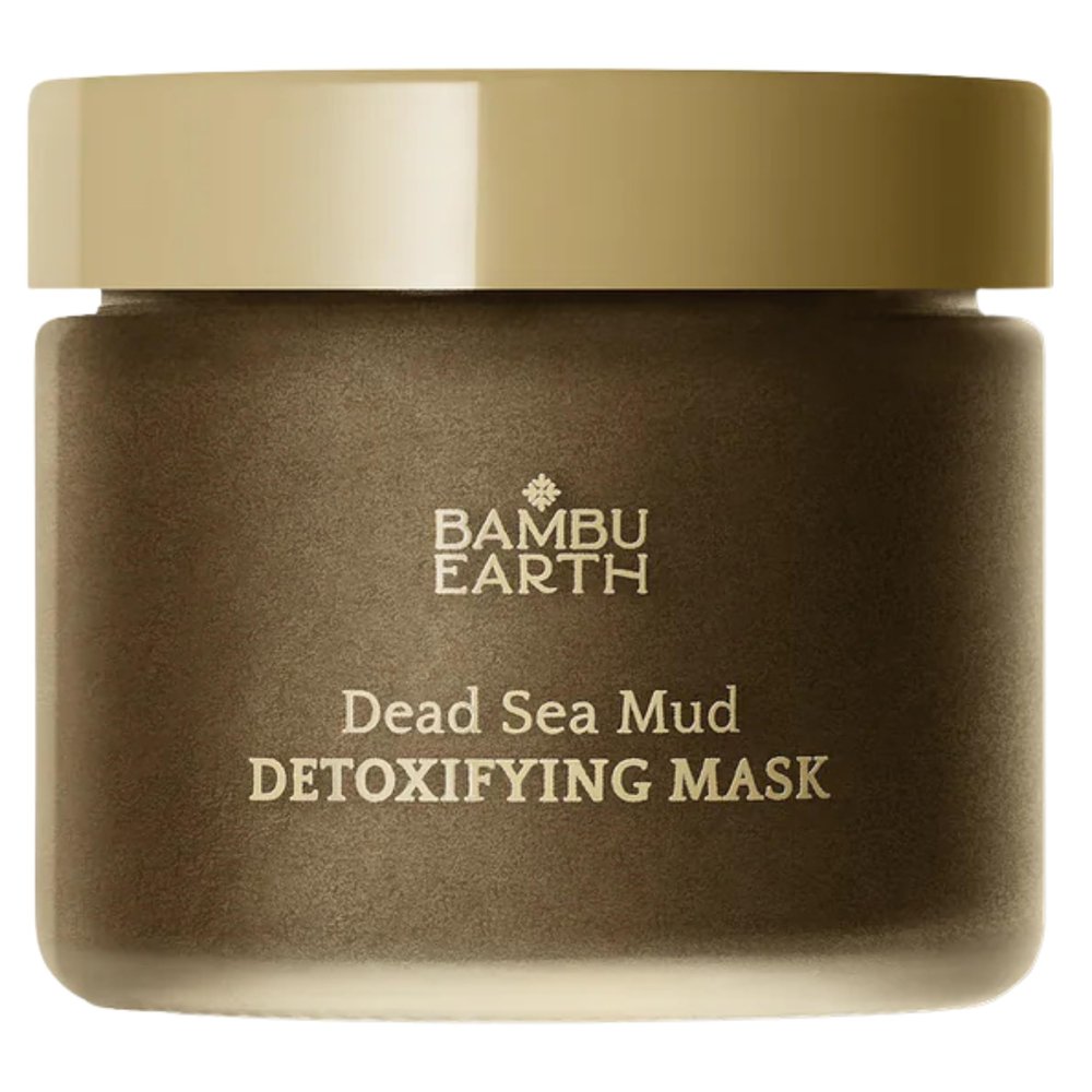 BAMBU EARTH Dead Sea Detoxifying Mud Mask for Face - Deep Cleansing Skincare with Essential Oils & Minerals - Draws Out Impurities, Tightens Skin, Reduces Pores for Healthier Complexion - 3.2 oz net