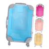 Didiseaon 4pcs Mini False Eyelashes Boxes Clear Portable Small Suitcase Holder Lightweight Makeup Case Wheels Travel Cosmetic Organizer for Women view 1