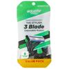 E~quate The Stylish 3 Blade Sensitive Disposable Razors Value Pack, 8 Count, pack 1 view 1