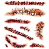 10 Sheets Chucky Costume Halloween Temporary Tattoos Realistic Temporary Tattoos Stickers Scars Tattoos for Zombie Costume Halloween Parties Party Favor Party Supplies view 1