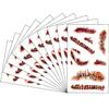 10 Sheets Chucky Costume Halloween Temporary Tattoos Realistic Temporary Tattoos Stickers Scars Tattoos for Zombie Costume Halloween Parties Party Favor Party Supplies view 2