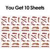 10 Sheets Chucky Costume Halloween Temporary Tattoos Realistic Temporary Tattoos Stickers Scars Tattoos for Zombie Costume Halloween Parties Party Favor Party Supplies view 3