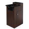 Cumberland Shampoo Bowl Cabinet in Walnut - Cabinet Only | Minerva Beauty view 1