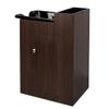 Cumberland Shampoo Bowl Cabinet in Walnut - Cabinet Only | Minerva Beauty view 2