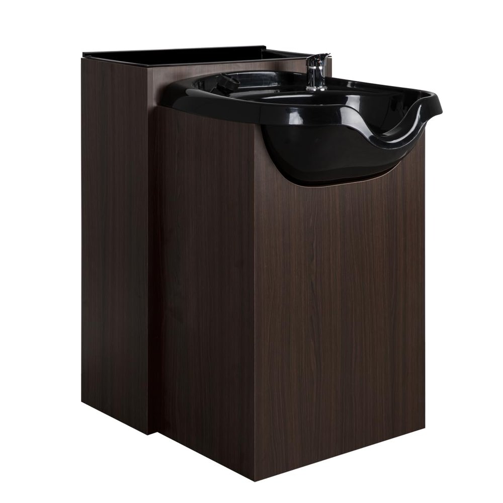 Callaway Shampoo Bowl and Cabinet Set in Walnut | Minerva Beauty