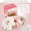3 Pack Mulberry Silk Scrunchies for Women  22 Momme 6A Grade Hair Ties, Anti-Frizz & Anti-Breakage, Gentle & Safe for All Hair Types, Daily Styling & Overnight Care view 2