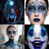 Blue Face & Body Paint Dark/ Light Blue3 Brushes 2pc Sponge1.06 OZ Water Activated for Halloween Corpse Bride Avatar Smurf Mystique Cosplay Sally Clown Joker Makeup Cosplay & Parties view 3